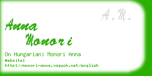 anna monori business card